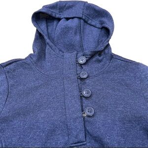 Columbia Blue Button-Up Hoodie